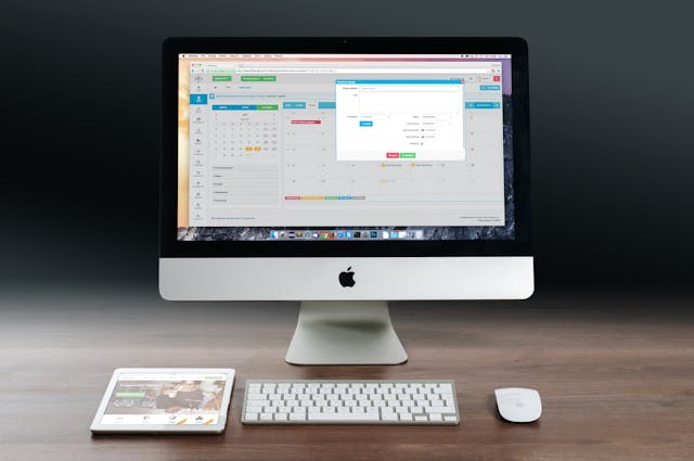 Calendar displayed on an Apple Mac computer