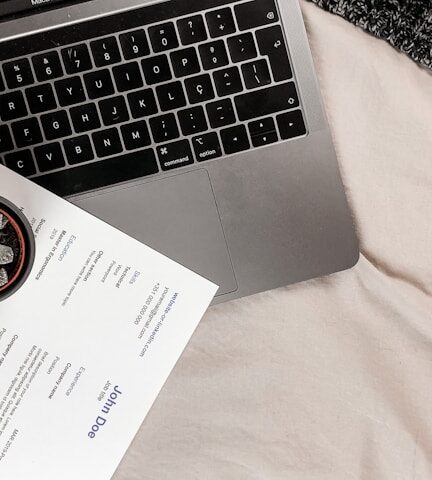 Resume on laptop