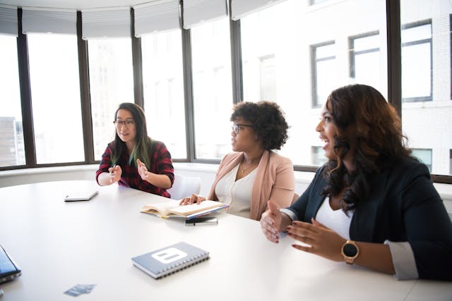 Women at work meeting