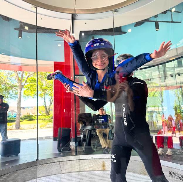 Melissas daughter at iFly