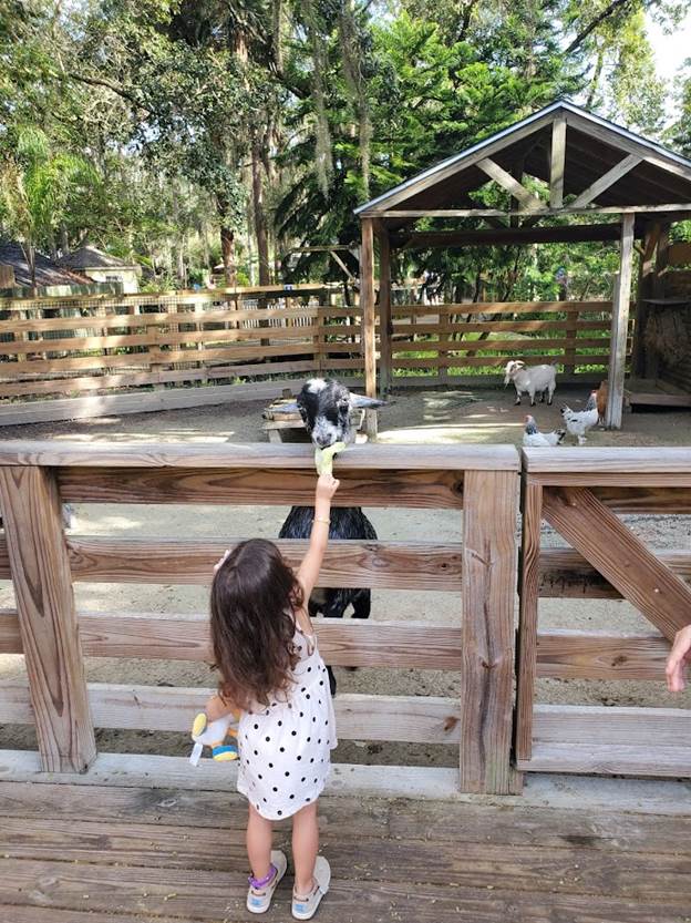 Melissas daughter at a zoo