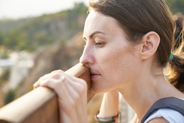 Woman looking down