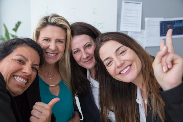 Four women in an office 