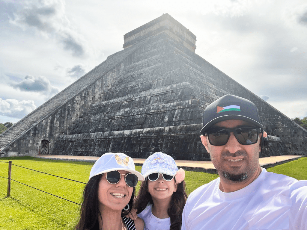 Melissas family in Chichen Itzen mayan Ruins