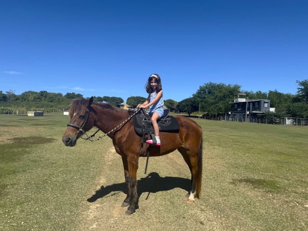 Melissa's daughter horseback riding