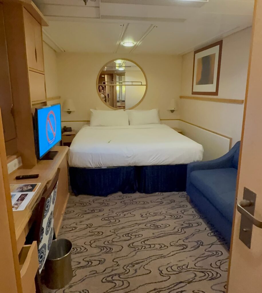 Inside cruise cabin
