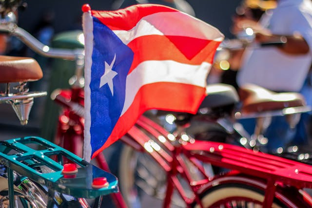 Close up of Puerto Rican flag