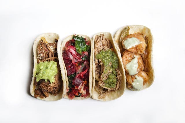 Four kinds of tacos