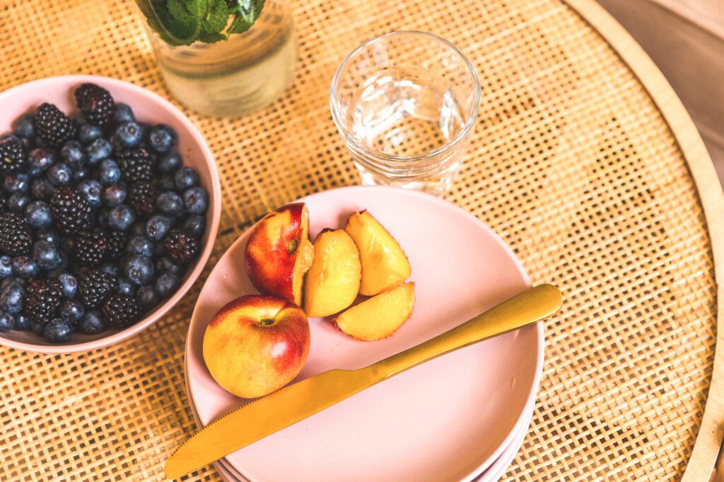 Fruits in bowls