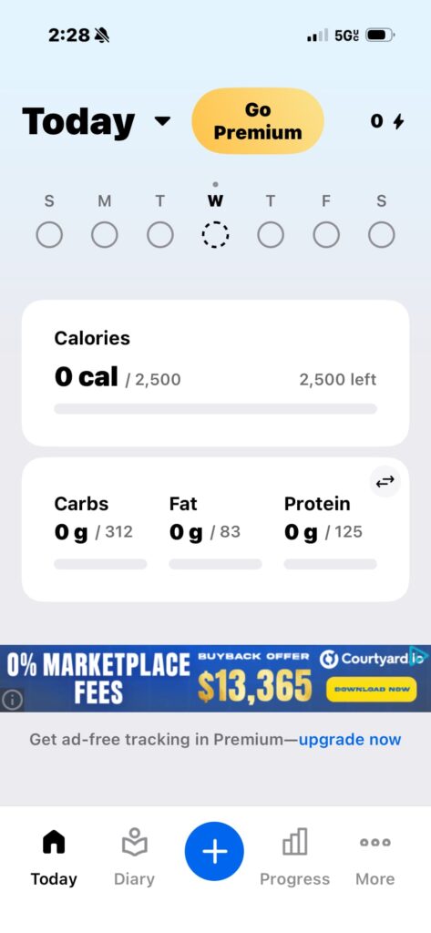 My Fitness Pal app