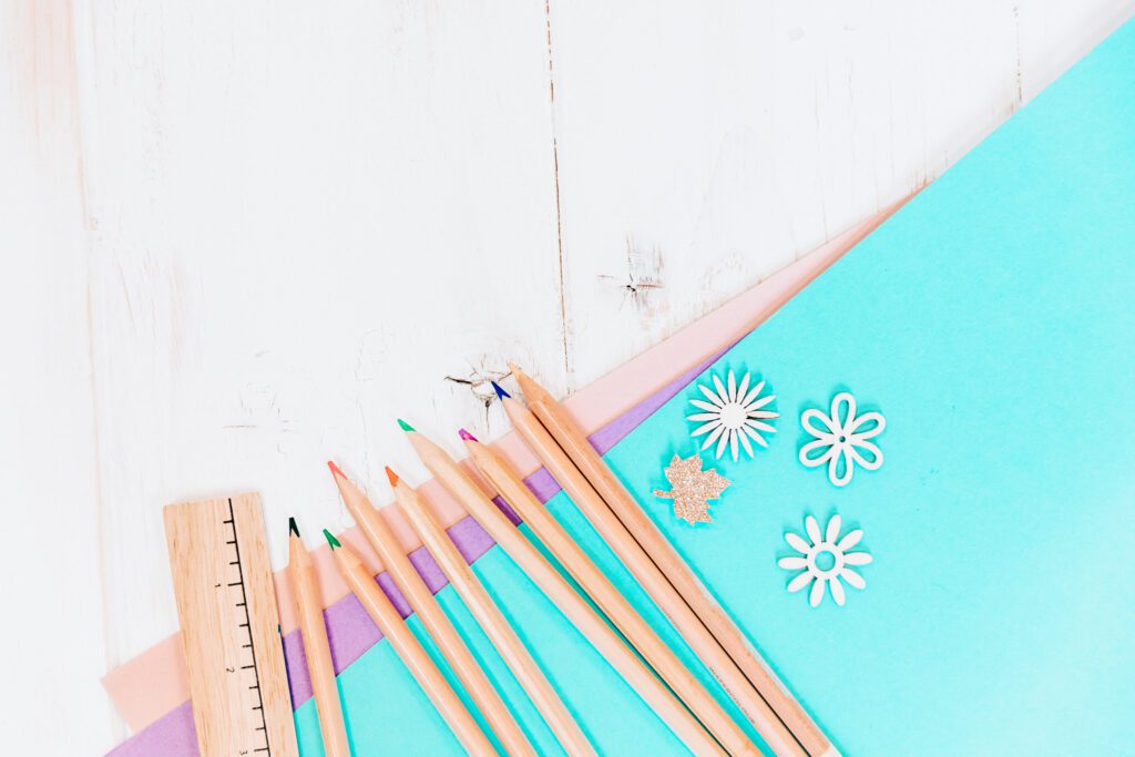 Color pencils and paper