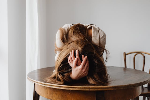 Overwhelmed woman