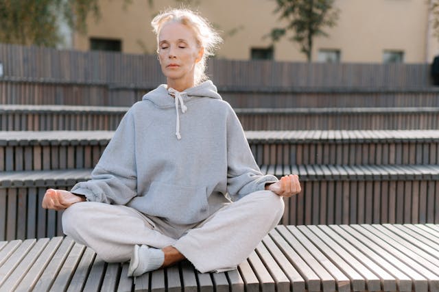 Woman practicing yoga