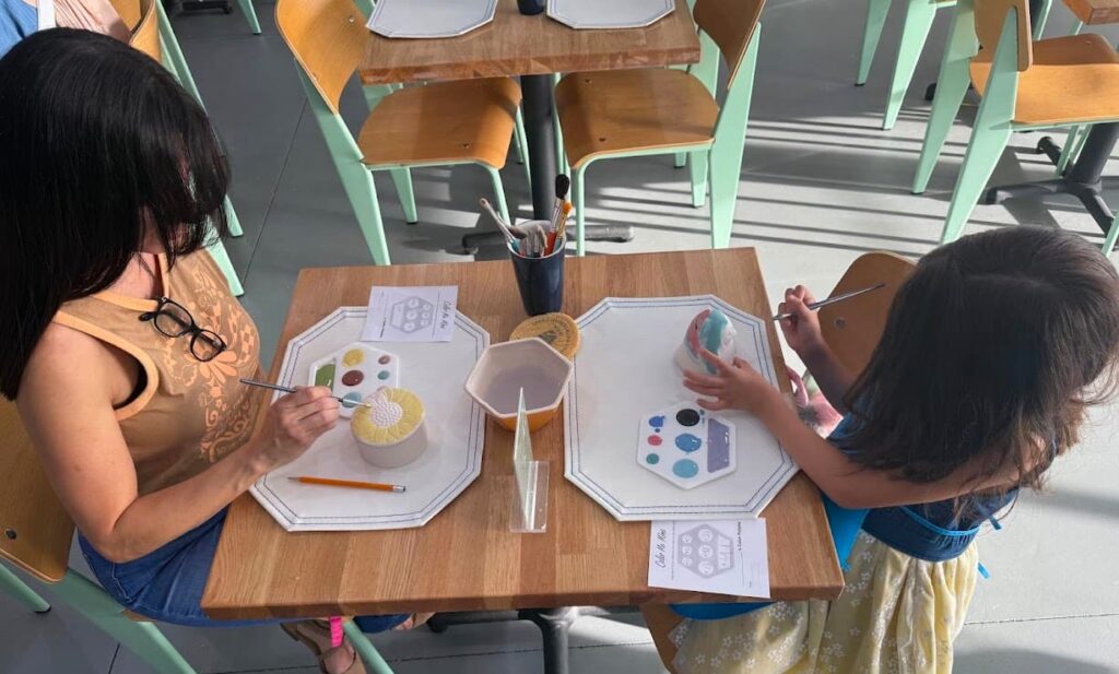 Sarah and Melissa at Color Me Mine