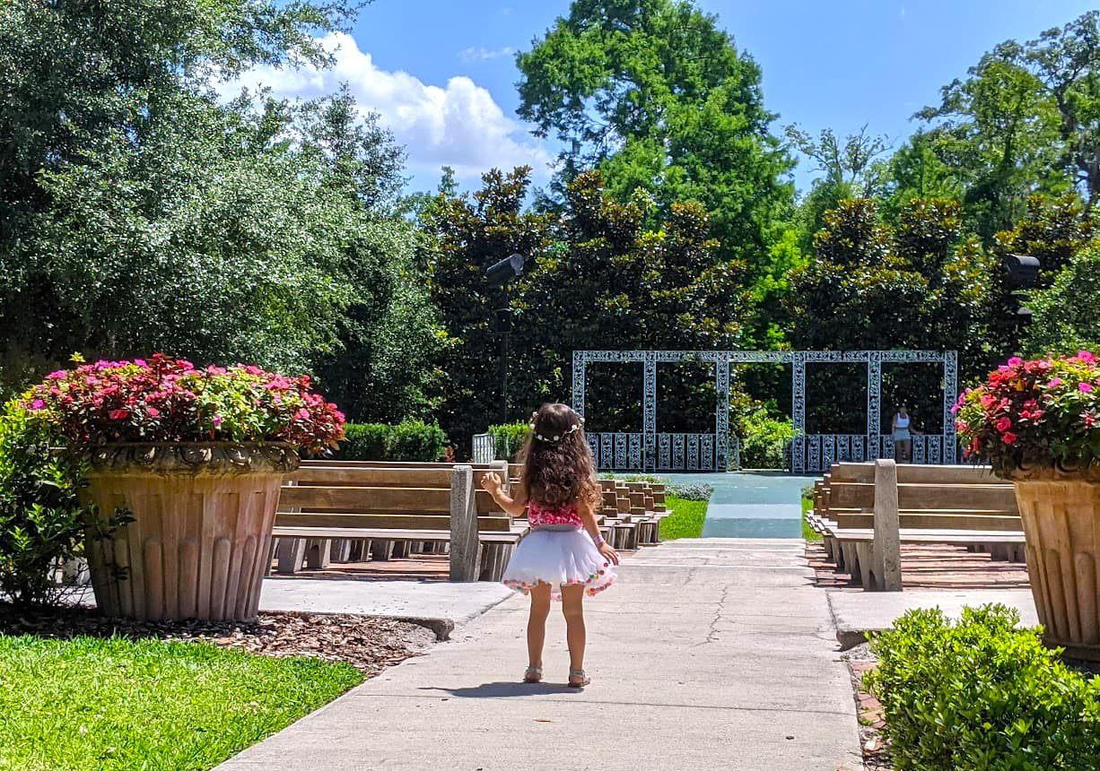 Melissa's daughter in Mead Botanical Garden