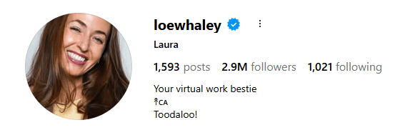 Instagram account "Loe Whaley"