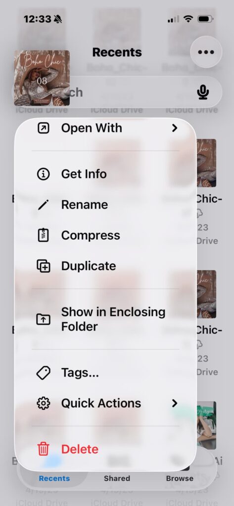 Downloads 'Delete' button