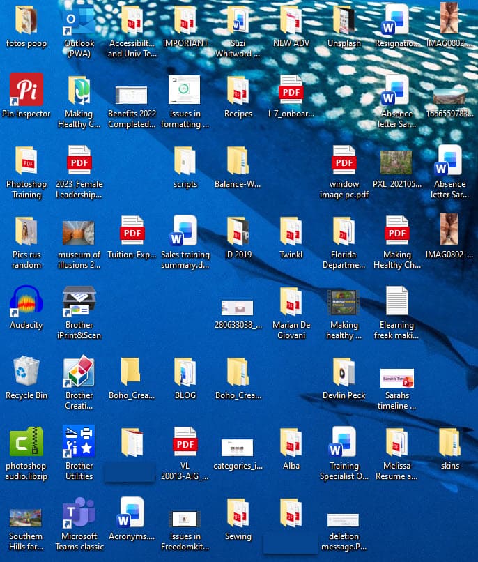 Desktop folders