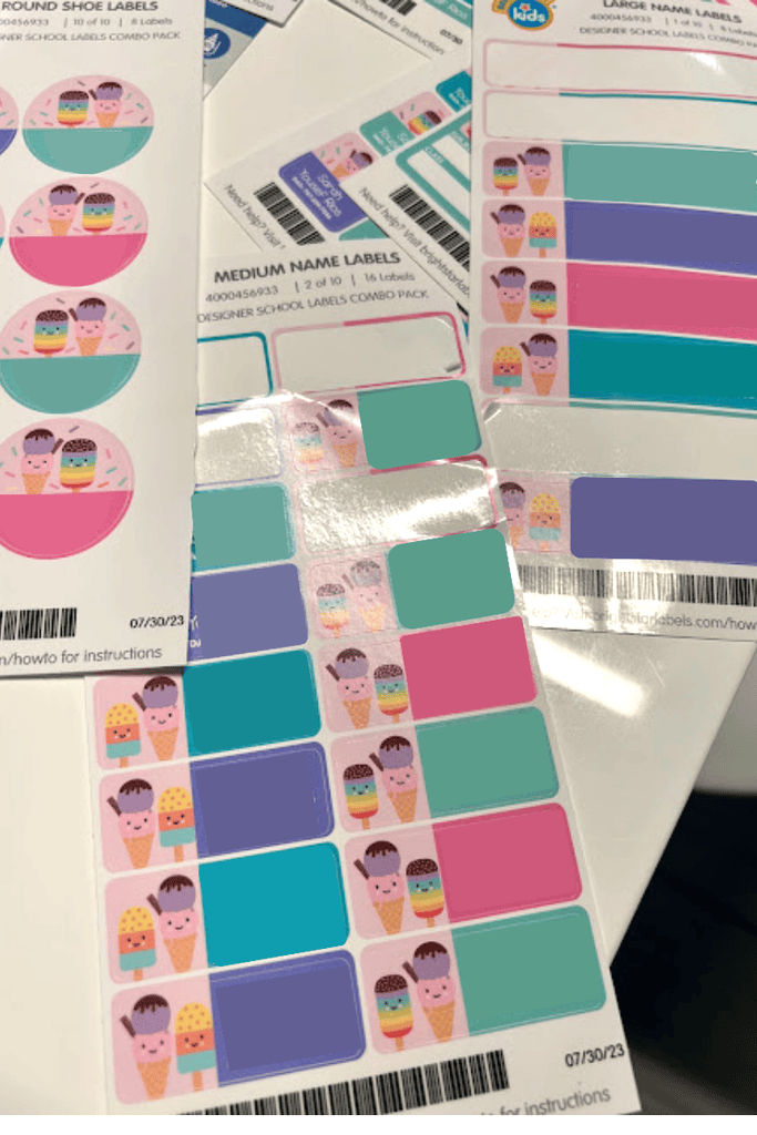 School labels