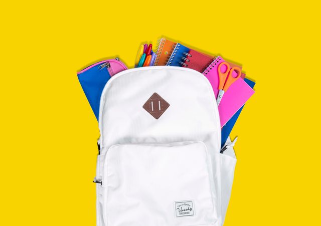 Bookbag with school supplies