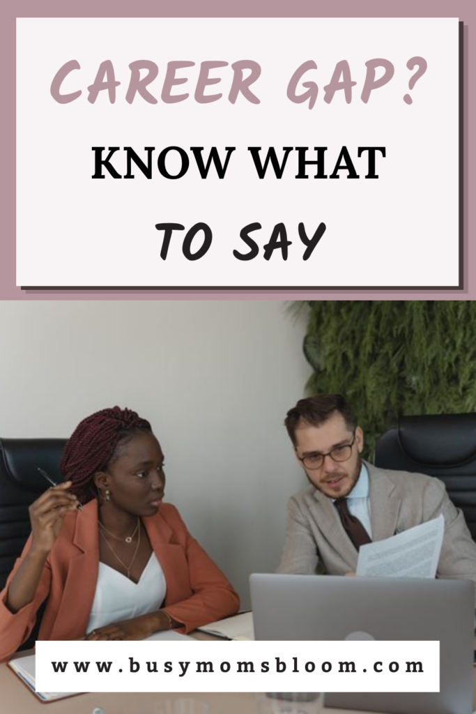 Woman explaining a career gap